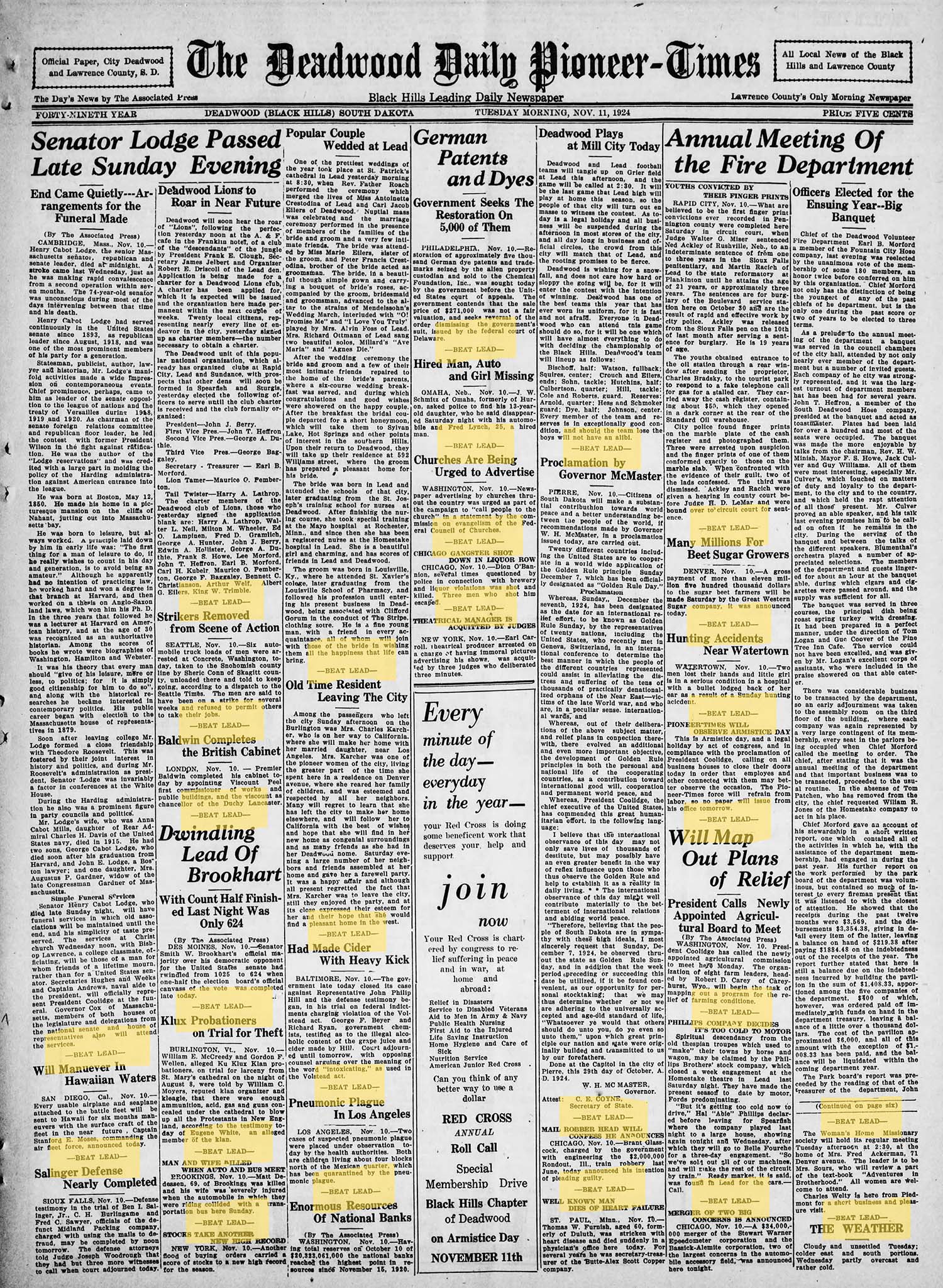 Example of newspaper