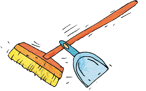 broom and pan